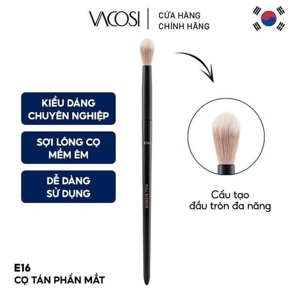  Cọ Tán Phấn Mắt Vacosi Full Blender Brush E16 