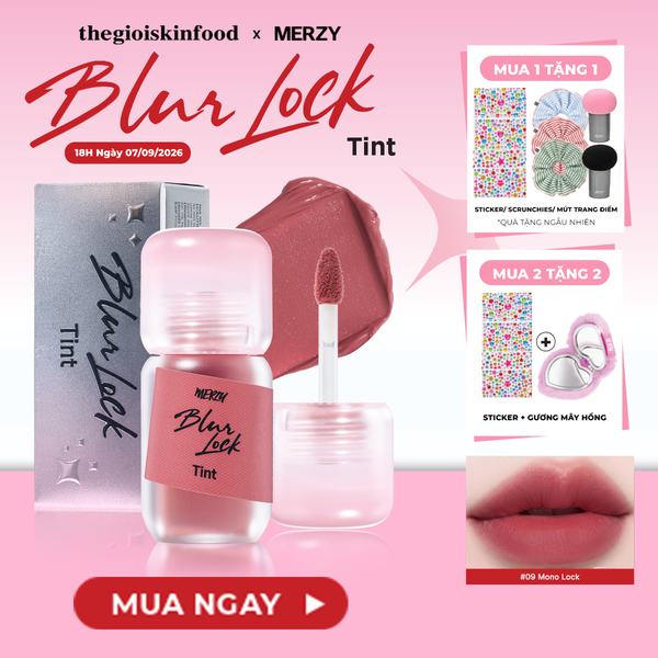  Son Kem Lì Merzy Khóa Môi Mịn Lì Tự Nhiên Blur Lock Tint 4g 