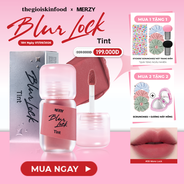  Son Kem Lì Merzy Khóa Môi Mịn Lì Tự Nhiên Blur Lock Tint 4g 