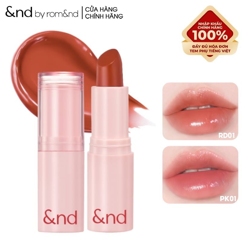 [&nd by rom&nd] Son Dưỡng Có Màu And By Romand Glassy Balm 1.2g