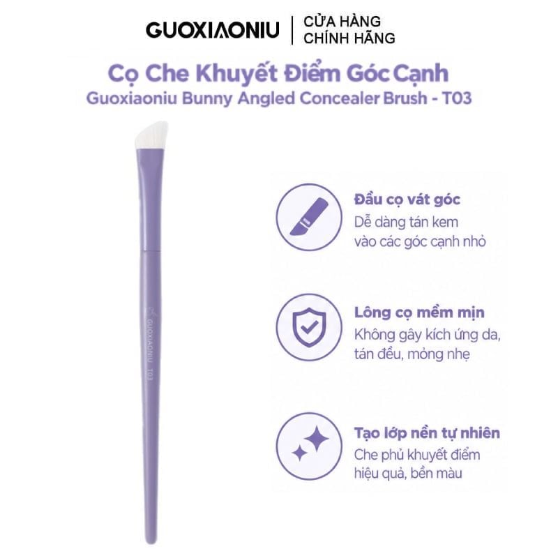 Cọ Che Khuyết Điểm Góc Cạnh Guoxiaoniu Bunny Angled Concealer Brush - T03