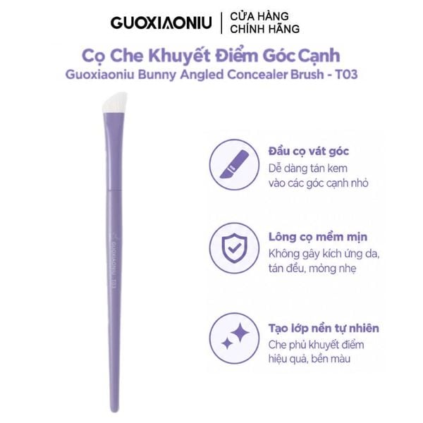  Cọ Che Khuyết Điểm Góc Cạnh Guoxiaoniu Bunny Angled Concealer Brush - T03 