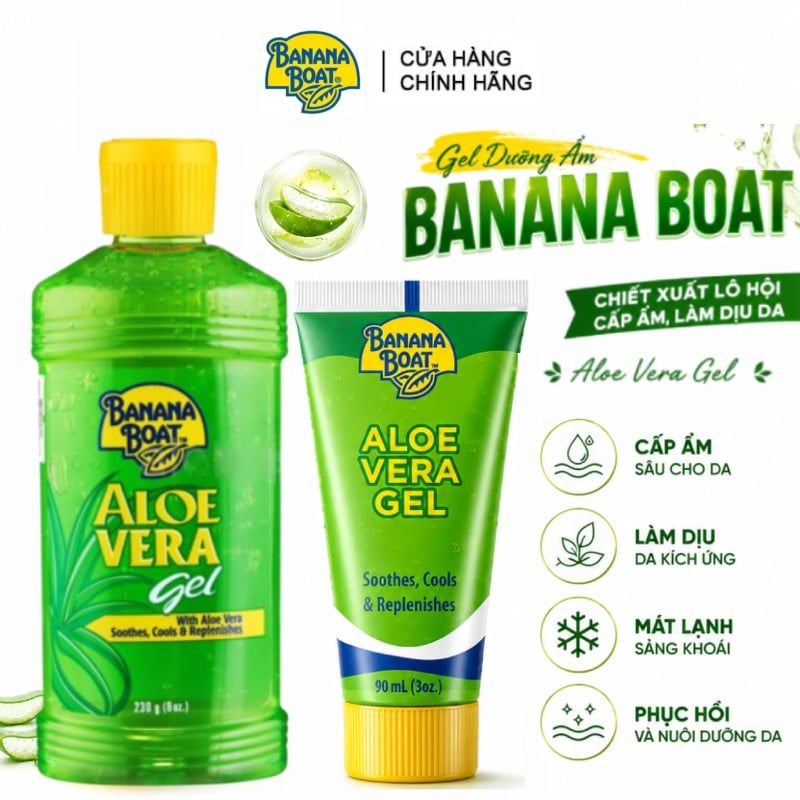 Gel Dưỡng Ẩm Banana Boat Chiết Xuất Lô Hội Cấp Ẩm, Làm Dịu Da Aloe Vera Gel