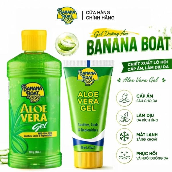  Gel Dưỡng Ẩm Banana Boat Chiết Xuất Lô Hội Cấp Ẩm, Làm Dịu Da Aloe Vera Gel 