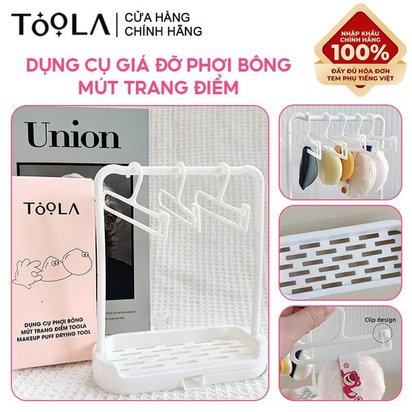  [NHẬP KHẨU] Dụng Cụ Giá Đỡ Phơi Bông Mút Trang Điểm TOOLA - LS-TLA059 