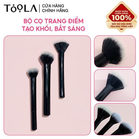 Bộ Cọ Trang Điểm Tạo Khối, Bắt Sáng TOOLA Highlight & Contour Brush Set - BT-TLA091