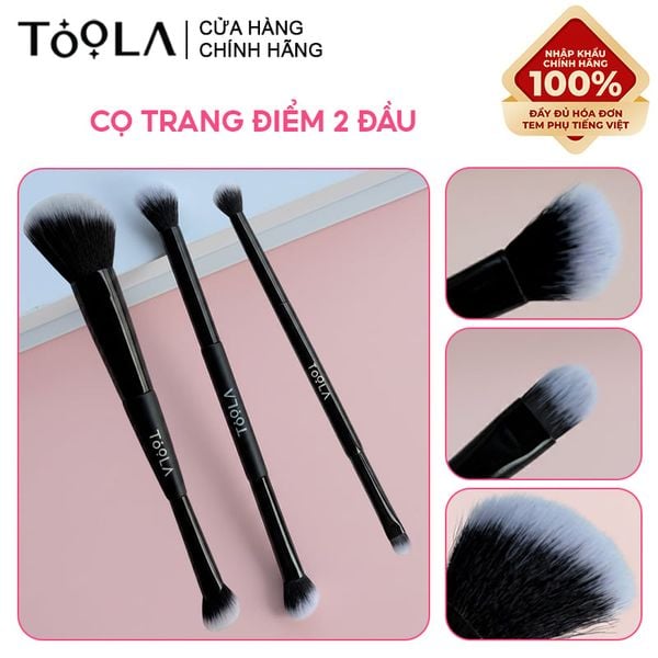  Cọ Trang Điểm 2 Đầu Toola TOOLA Double Ended 