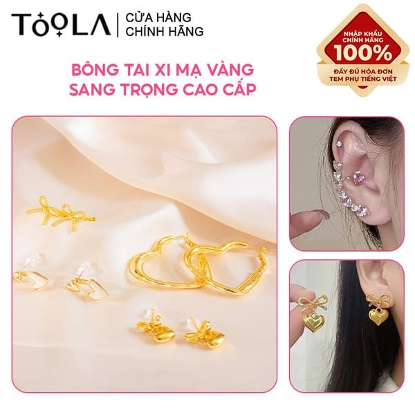  Bông Tai Xi Mạ Vàng Sang Trọng Cao Cấp TOOLA 