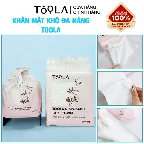  Khăn Mặt Khô Đa Năng Cao Cấp, Mềm Mịn TOOLA Disposable Face Towel 