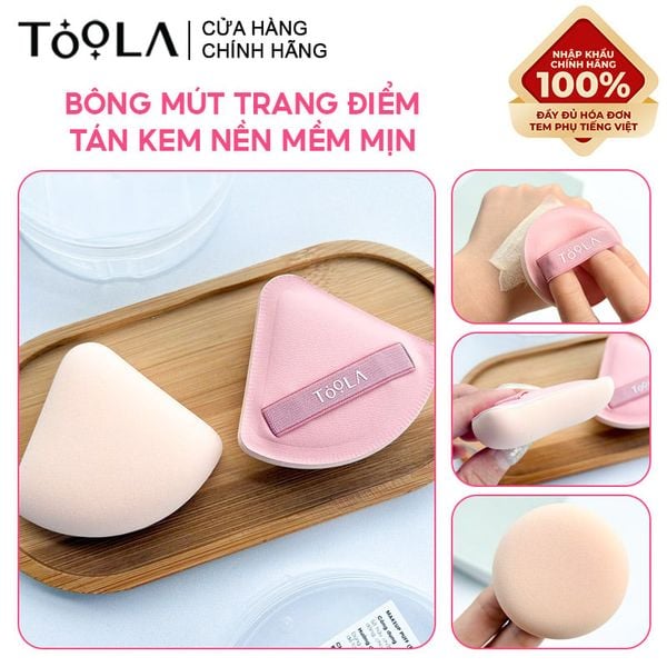 Bông Mút Trang Điểm Tán Nền Mềm Mịn TOOLA Makeup Puff 