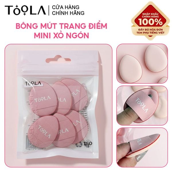  Bông Mút Trang Điểm Mini Xỏ Ngón, Che Khuyết Điểm, Tán Má Hồng TOOLA Makeup Puff Set - BT-TLA104 
