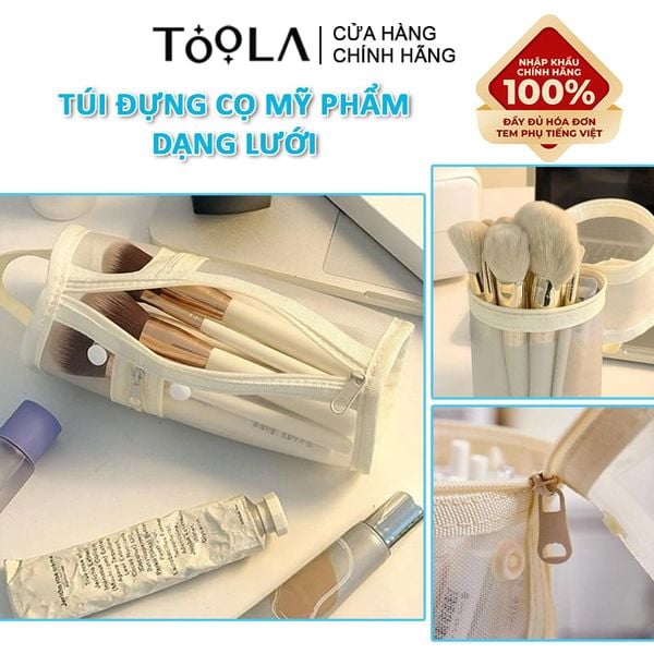  Túi Đựng Cọ Mỹ Phẩm Dạng Lưới TOOLA - LS-TLA057 