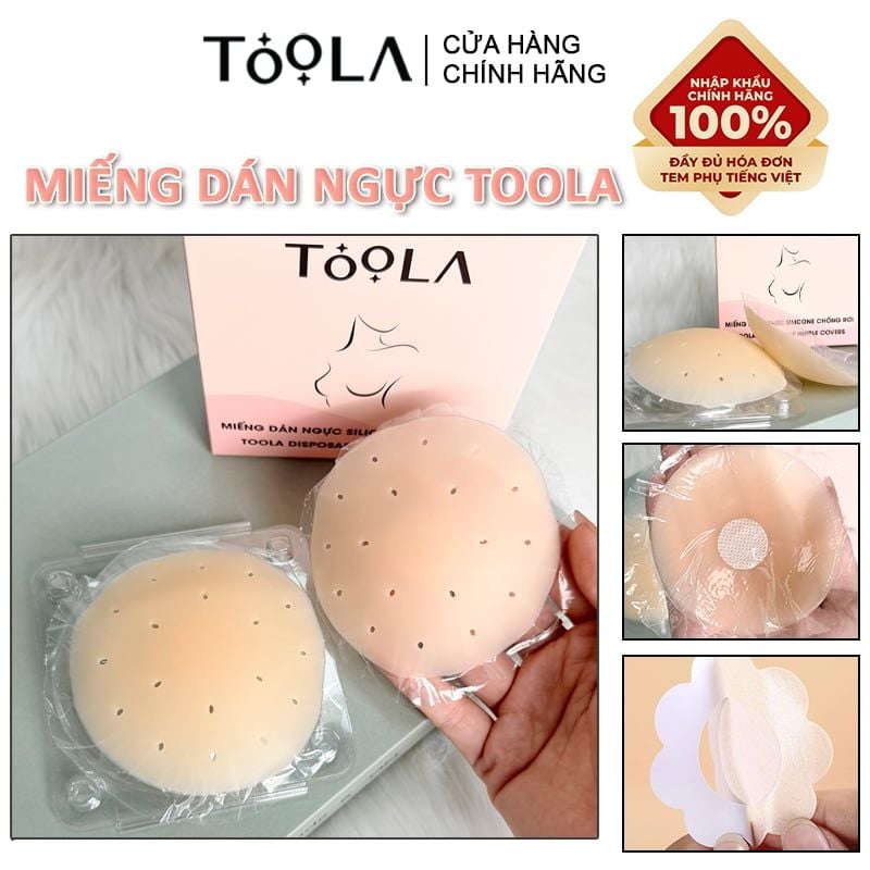 Miếng Dán Ngực TOOLA Siêu Mỏng, Thoáng Khí, Bám Dính Tốt