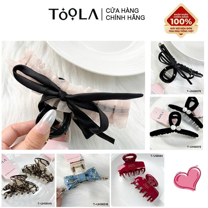 Kẹp Tóc Càng Cua Toola Kiểu Dáng Vintage, Tinh Tế Phong Cách Hàn Quốc