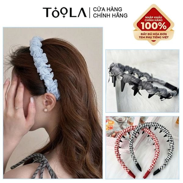  Băng Đô Cài Tóc Nữ TOOLA Có Răng Chống Trơn Trượt Bờm Cài Tóc Phong Cách Hàn Quốc 