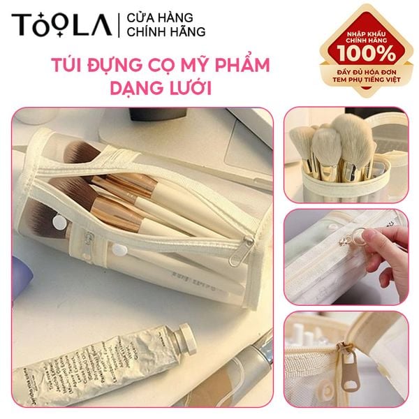  [NHẬP KHẨU] Túi Đựng Cọ Mỹ Phẩm Dạng Lưới TOOLA - LS-TLA057 
