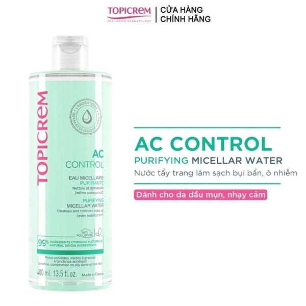  Nước Tẩy Trang Cho Da Dầu Mụn Topicrem Ac Control Purifying Micellar Water 400ml 
