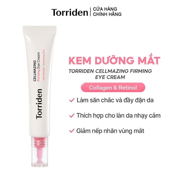  Kem Dưỡng Mắt Torriden Hỗ Trợ Giảm Thâm, Nhăn Vùng Mắt Cellmazing Firming Eye Cream 30ml 