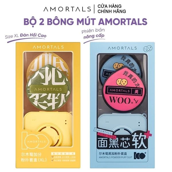  Set 2 Bông Mút Trang Điểm Amortals Powder Puff 
