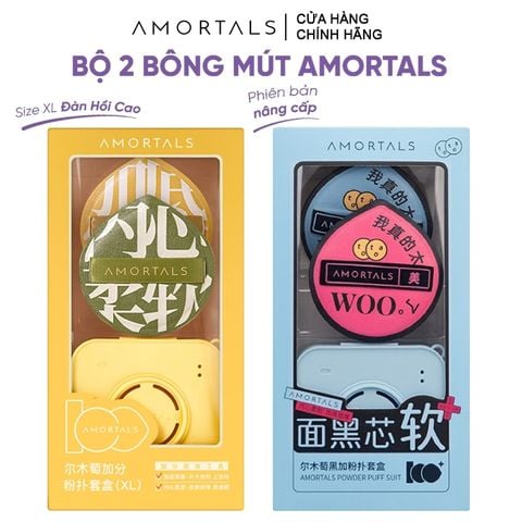 Set 2 Bông Mút Trang Điểm Amortals Powder Puff