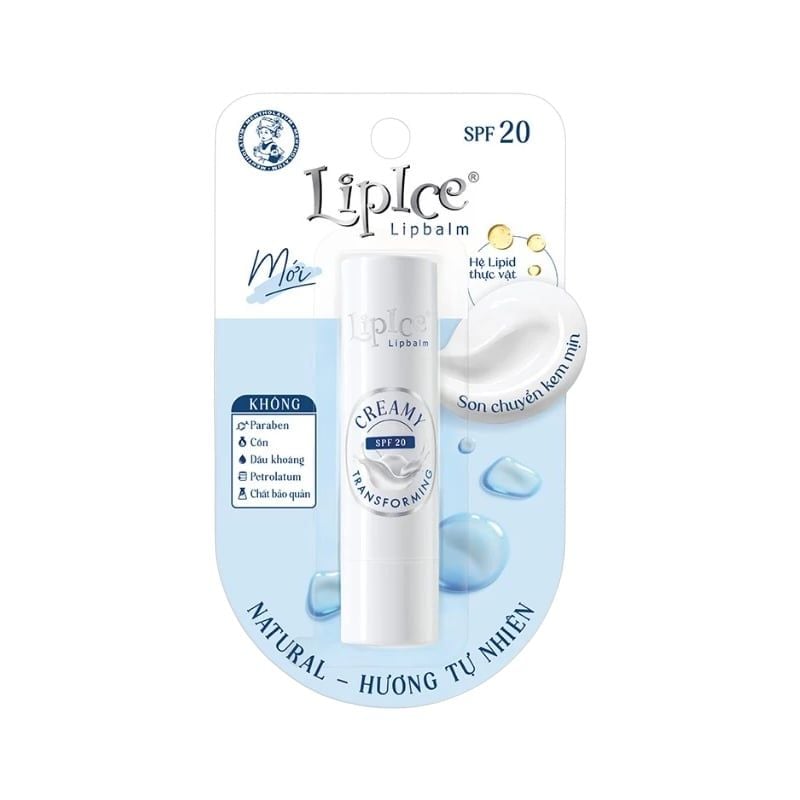 Son Dưỡng Không Màu LipIce Chuyển Kem Mịn Creamy Lipbalm