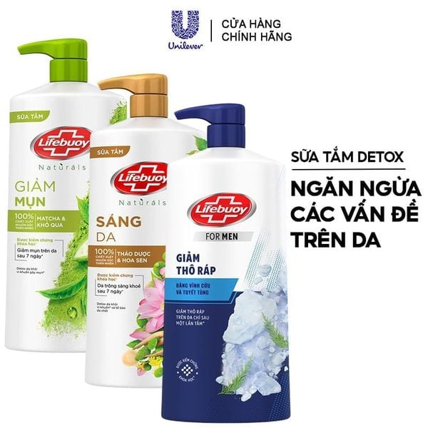  Sữa Tắm Detox Và Bảo Vệ Da Khỏi Vi Khuẩn Lifebuoy 800g 