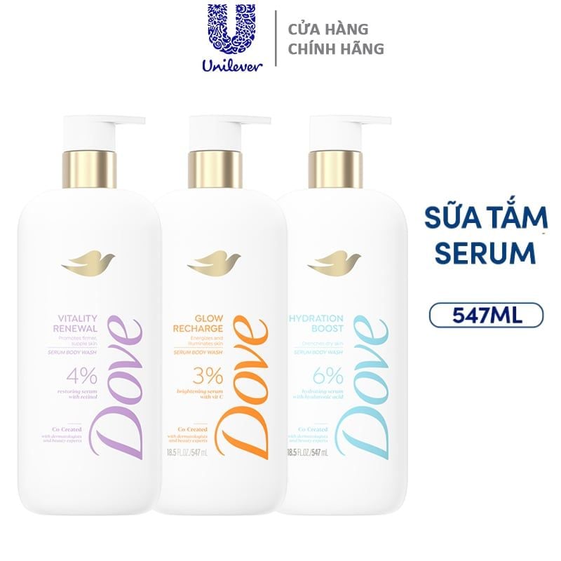 Sữa Tắm Dưỡng Da Chuyên Sâu Dove Serum Body Wash 547ml
