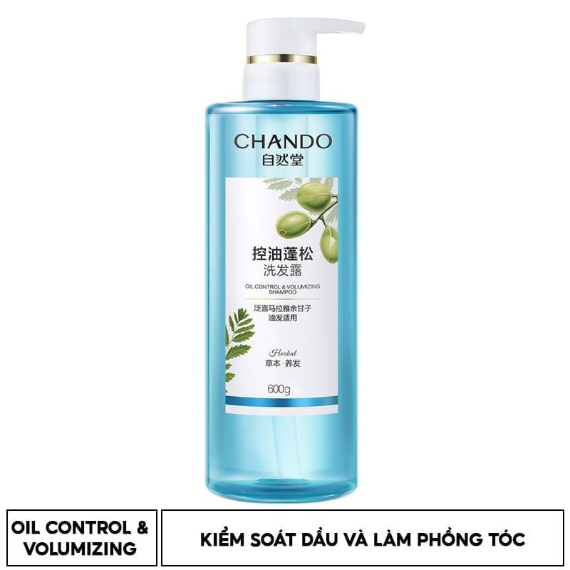 Dầu Gội, Dầu Xả Chando Himalaya Thảo Dược Làm Sạch, Làm Phồng Tóc Kiểm Soát Dầu, Ngăn Ngừa Rụng Tóc 600ml