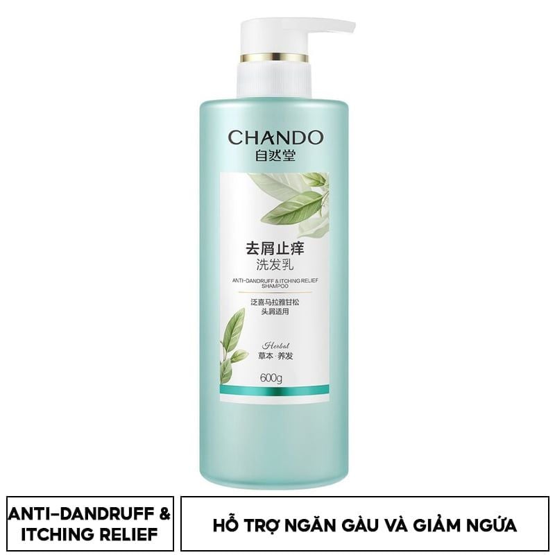 Dầu Gội, Dầu Xả Chando Himalaya Thảo Dược Làm Sạch, Làm Phồng Tóc Kiểm Soát Dầu, Ngăn Ngừa Rụng Tóc 600ml