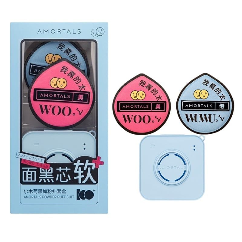 Set 2 Bông Mút Trang Điểm Amortals Powder Puff