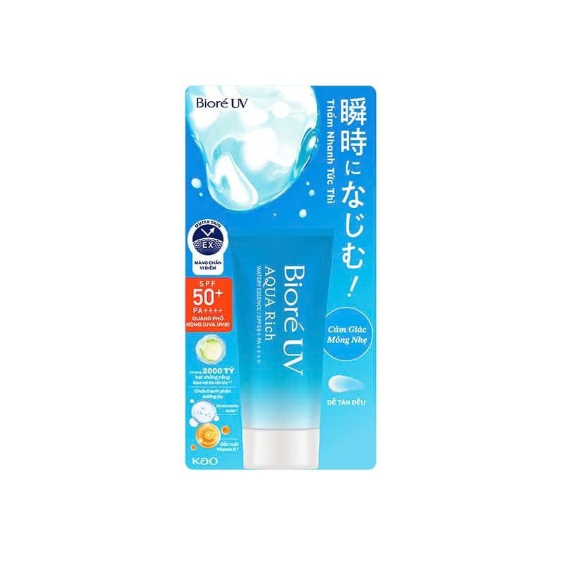 Kem Chống Nắng Bioré Dưỡng Ẩm UV Aqua Rich Watery Essence SPF50+/PA++++