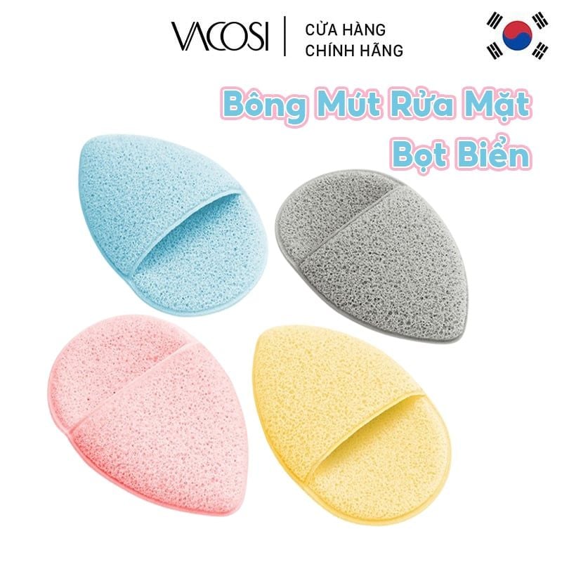 Bông Mút Rửa Mặt Bọt Biển Vacosi Facial Cleansing Sponge