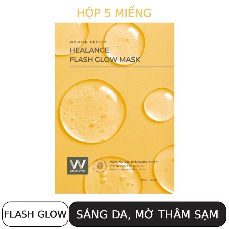 Mặt Nạ Cấp Ẩm, Dưỡng Sáng, Phục Hồi Da Wonjin Effect Healance Flash Glow Mask