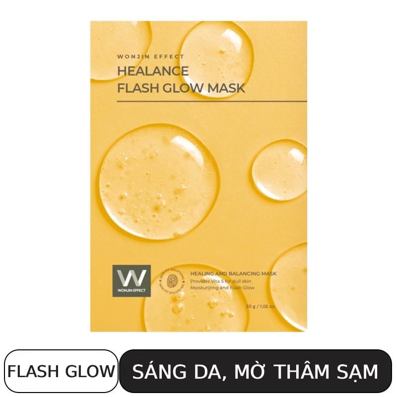 Mặt Nạ Cấp Ẩm, Dưỡng Sáng, Phục Hồi Da Wonjin Effect Healance Flash Glow Mask
