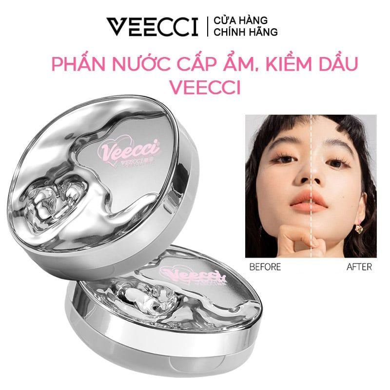 Phấn Nước Cấp Ẩm, Kiềm Dầu, Lâu Trôi VEECCI Essence Lock Makeup Mesh Cushion Cream 10g