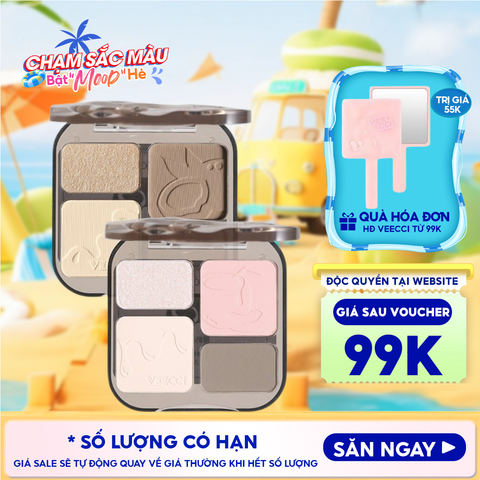 Phấn Bắt Sáng Và Tạo Khối VEECCI Easy Blend Highlight & Contour Palette