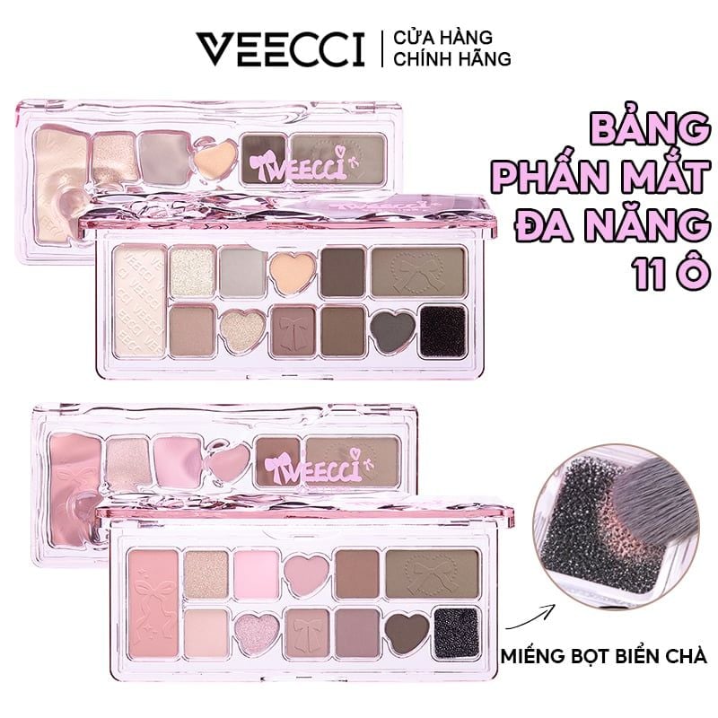 Bảng Phấn Mắt VEECCI 11 Ô Ribbon Fantasy 11 Color Eyeshadow Palette
