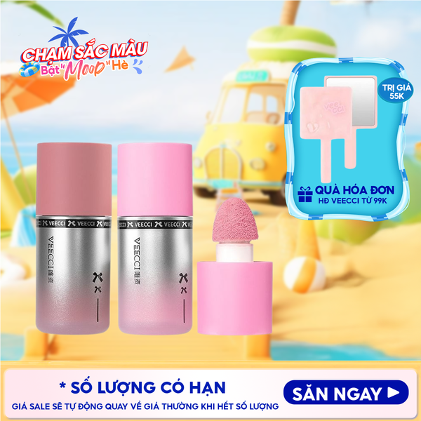  Má Hồng Dạng Kem VEECCI Liquid Like Water Powder Blusher 3.5g 