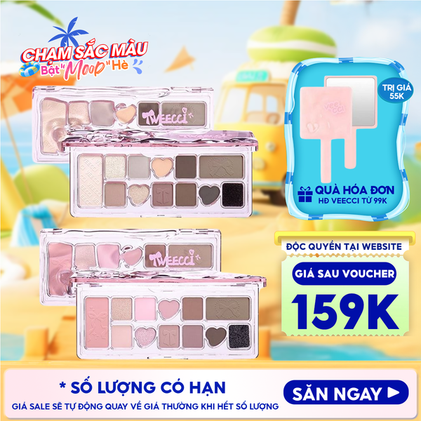  Bảng Phấn Mắt VEECCI 11 Ô Ribbon Fantasy 11 Color Eyeshadow Palette 
