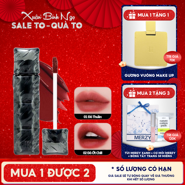  [NEW][V6 PUFFER][SON PHAO] Son Kem Lì Merzy Bền Màu, Lâu Trôi Puffer Velvet Tint 3.7g 