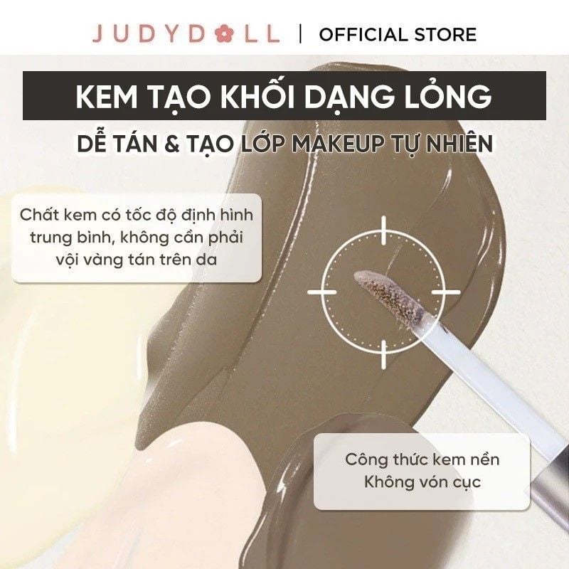 Kem Tạo Khối & Bắt Sáng 2 Đầu Judydoll Liquid Highlighter & Contour Duo 4.8g