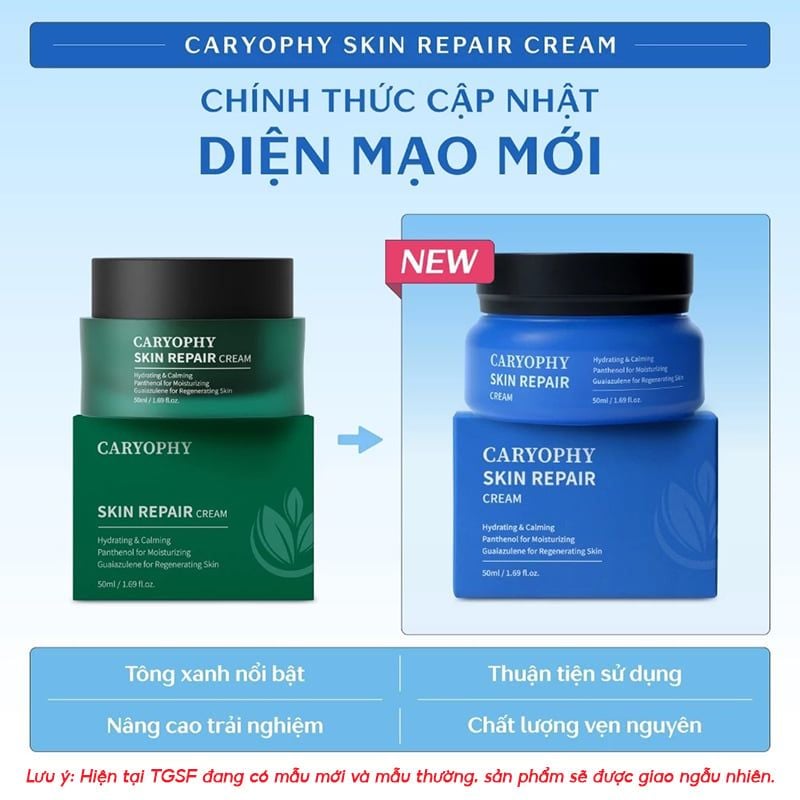 Kem Dưỡng Caryophy Cấp Ẩm, Cải Thiện Làn Da Cho Da Nhạy Cảm Skin Repair Cream 50ml