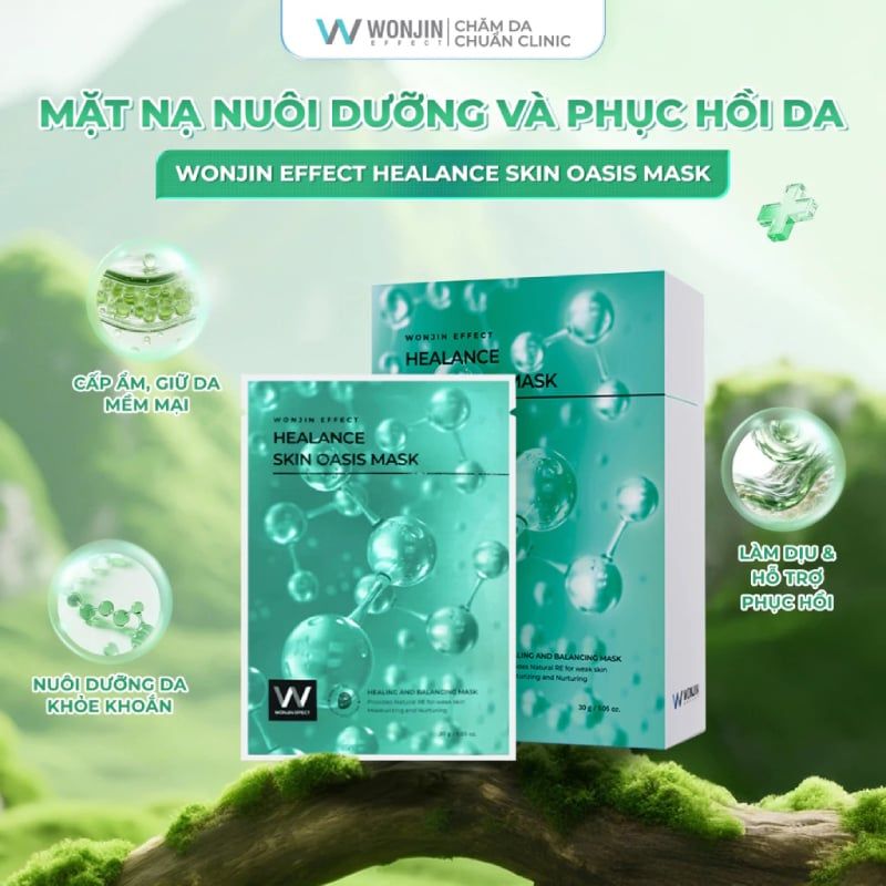 Mặt Nạ Cấp Ẩm, Dưỡng Sáng, Phục Hồi Da Wonjin Effect Healance Flash Glow Mask