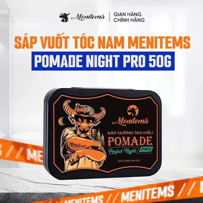 Sáp Dưỡng Tạo Kiểu Menitems Tự Nhiên, Giữ Nếp Lâu, Hương Thơm Nước Hoa Nam Tính Pomade Pro/Clay Gentle Blue  50g