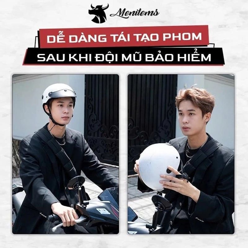 Sáp Dưỡng Tạo Kiểu Menitems Tự Nhiên, Giữ Nếp Lâu, Hương Thơm Nước Hoa Nam Tính Pomade Pro/Clay Gentle Blue  50g