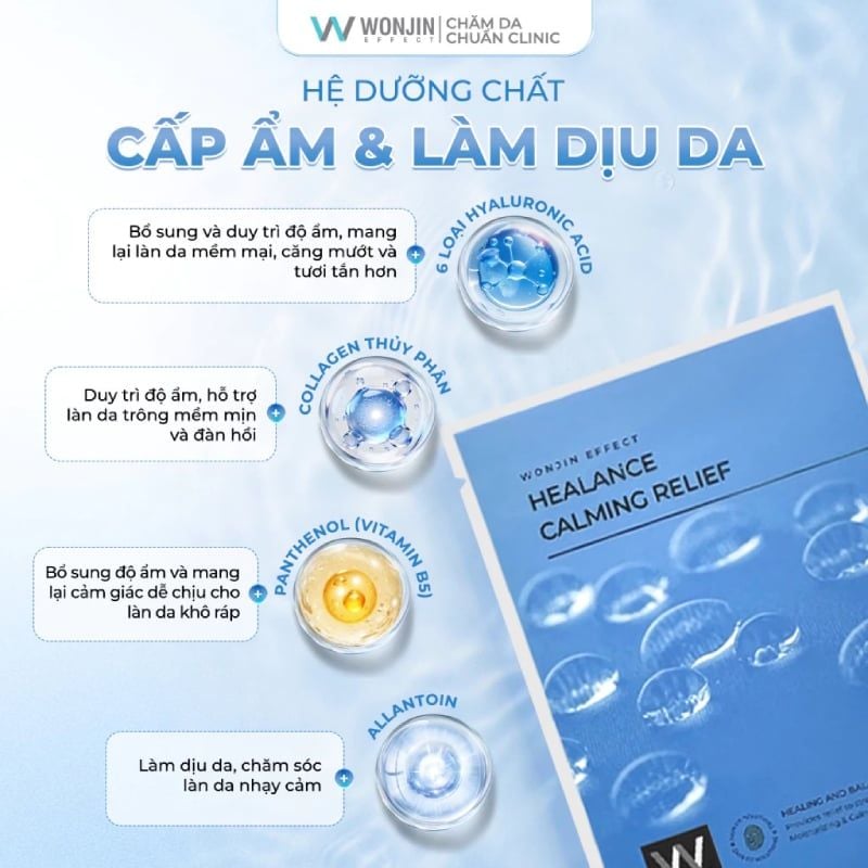 Mặt Nạ Cấp Ẩm, Dưỡng Sáng, Phục Hồi Da Wonjin Effect Healance Flash Glow Mask