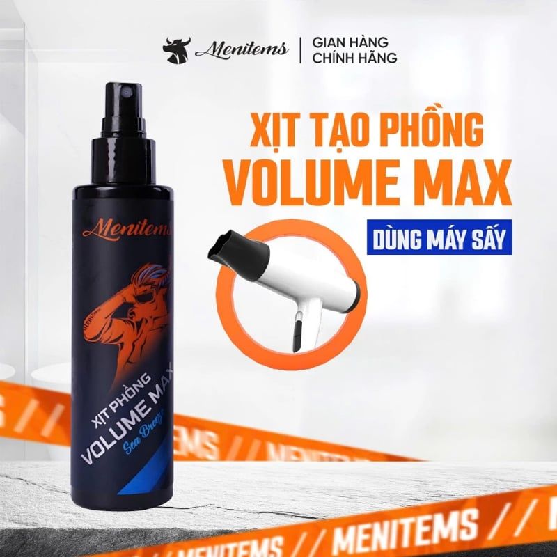 Xịt Phồng Tóc Menitems Tạo Phồng Tự Nhiên, Giữ Nếp, Không Bết Tóc Hair Spray 100ml
