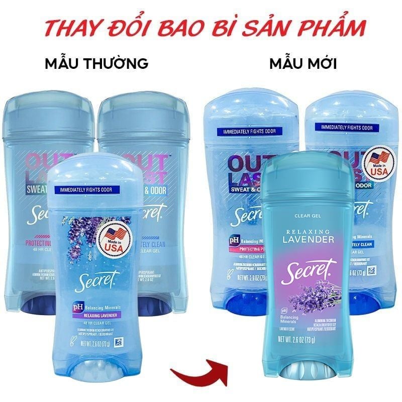 Gel Khử Mùi, Ngăn Tiết Mồ Hồi Secret 48Hr Clear Gel Anti-Perspirant 73g