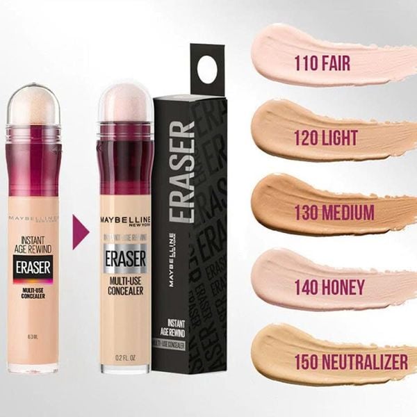  Bút Che Khuyết Điểm Maybelline Đa Năng Che Phủ Hoàn Hảo Instant Age Rewind Eraser Multi-Use Concealer SPF 30 6ml 