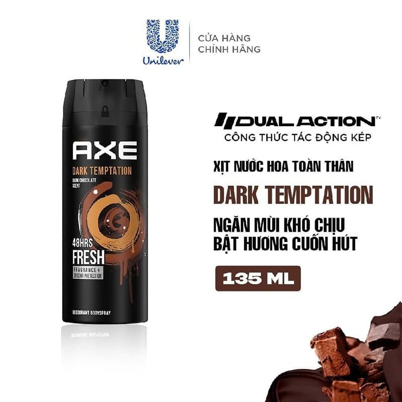 Xịt Khử Mùi Toàn Thân Cho Nam AXE Deodorant Body Spray 135ml